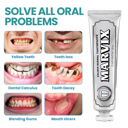 💥 2026 Limited 75% OFF ️🦷 Marvix™ Kolirin Herbal Toothpaste - Solve all Oral Problems
